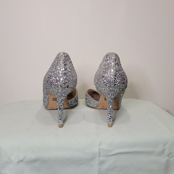 Badgley Mischka Daisy II Glitter Stiletto Heels size 8.5 - Picture 3 of 5